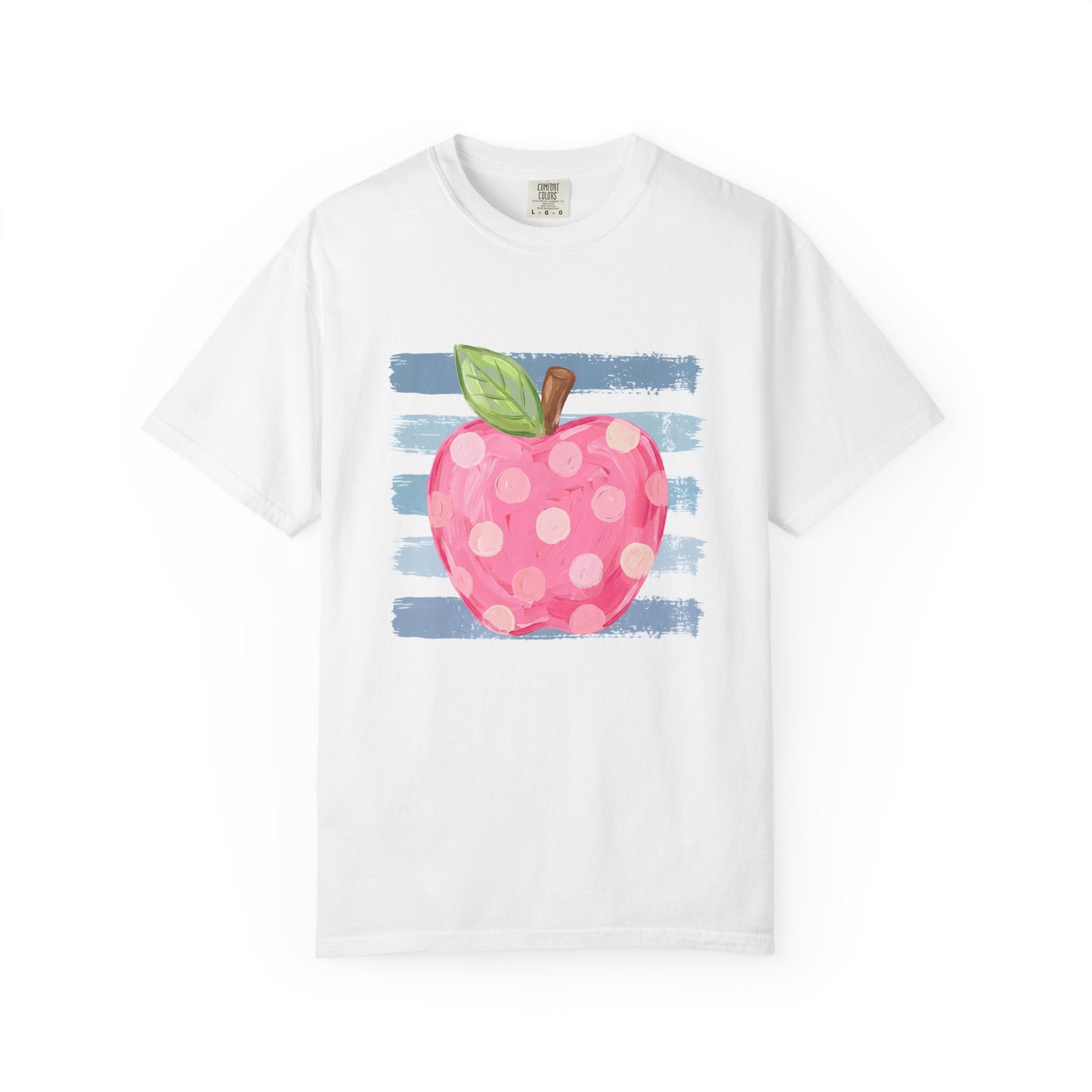 Polka Dot Apple T-Shirt — Whimsical Teacher & Back-to-School Tee