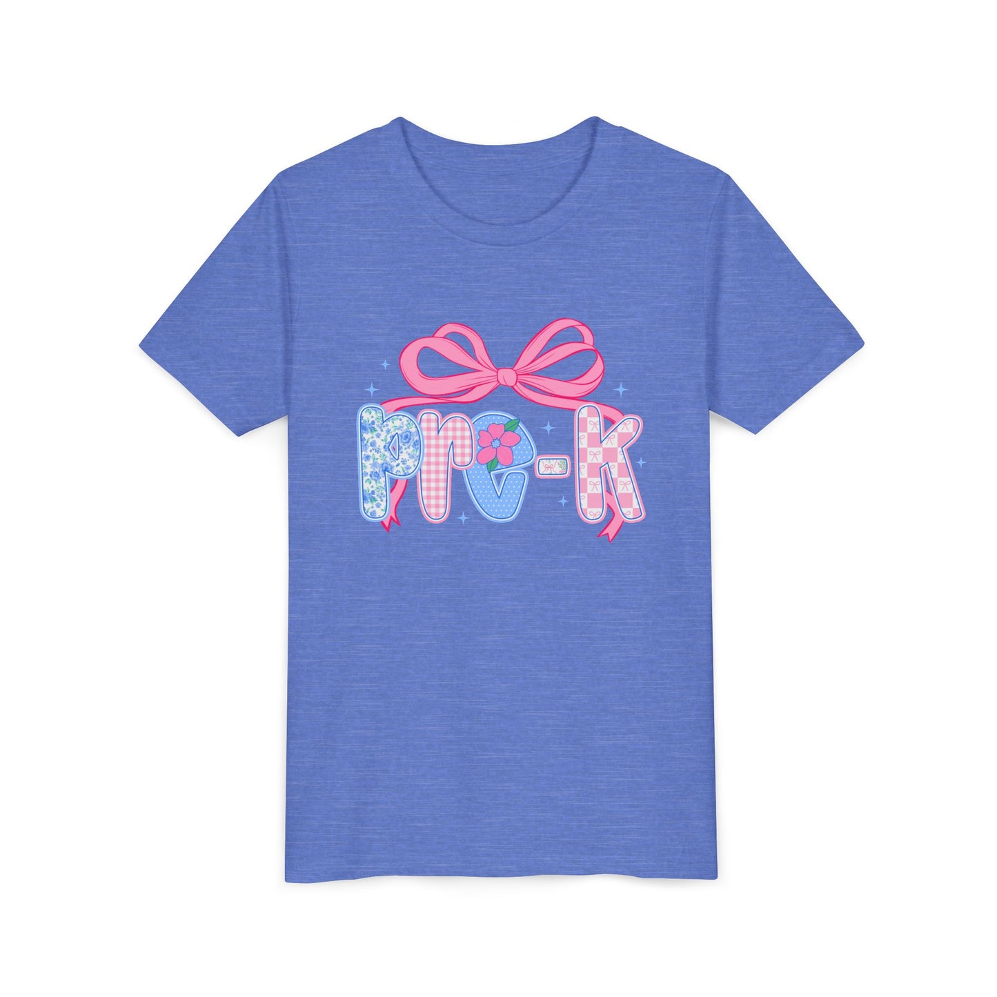 Youth Tee — Pink Bow Pastel Graphic Kids T-Shirt