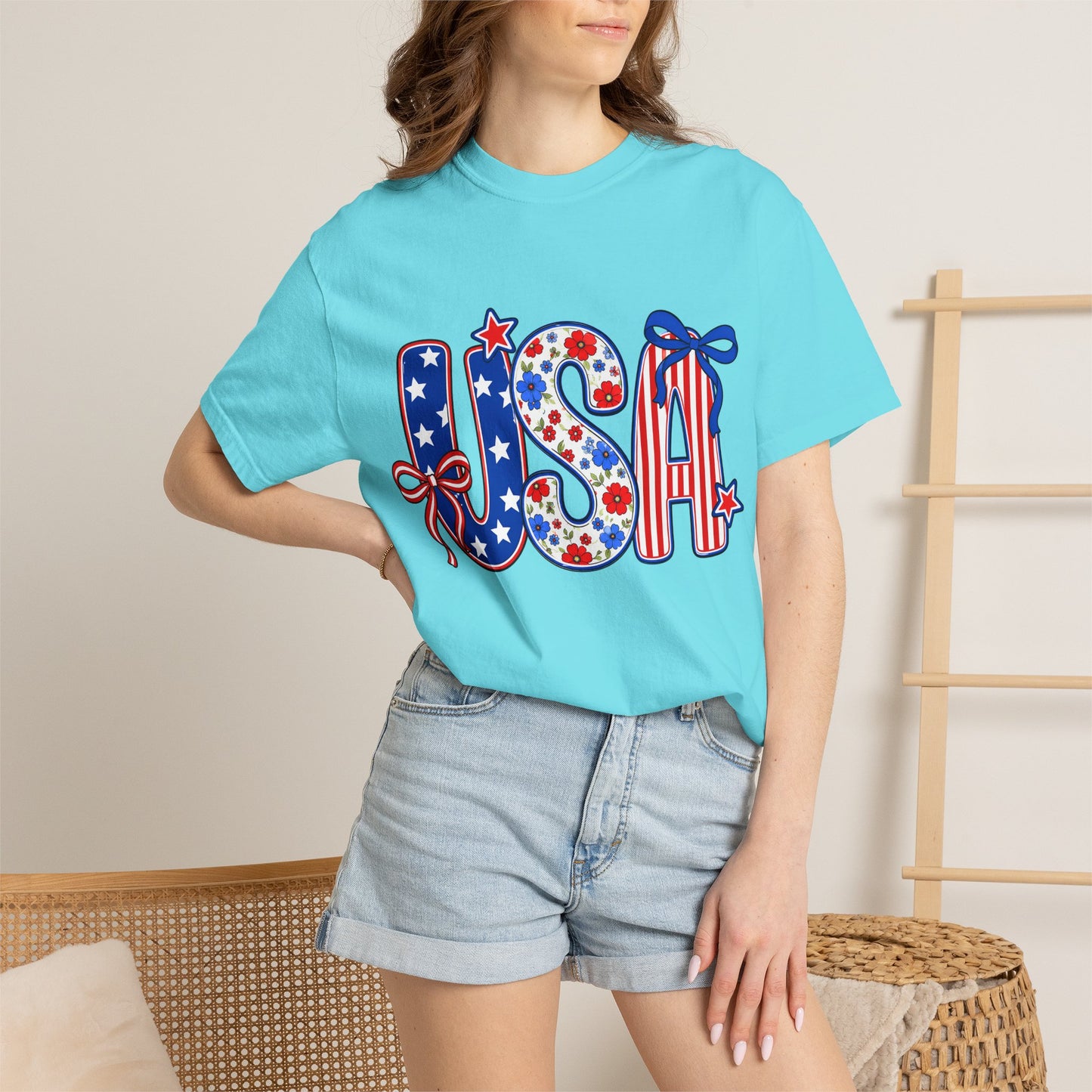 USA Patriotic T-Shirt — Red White & Blue Stars and Stripes Tee