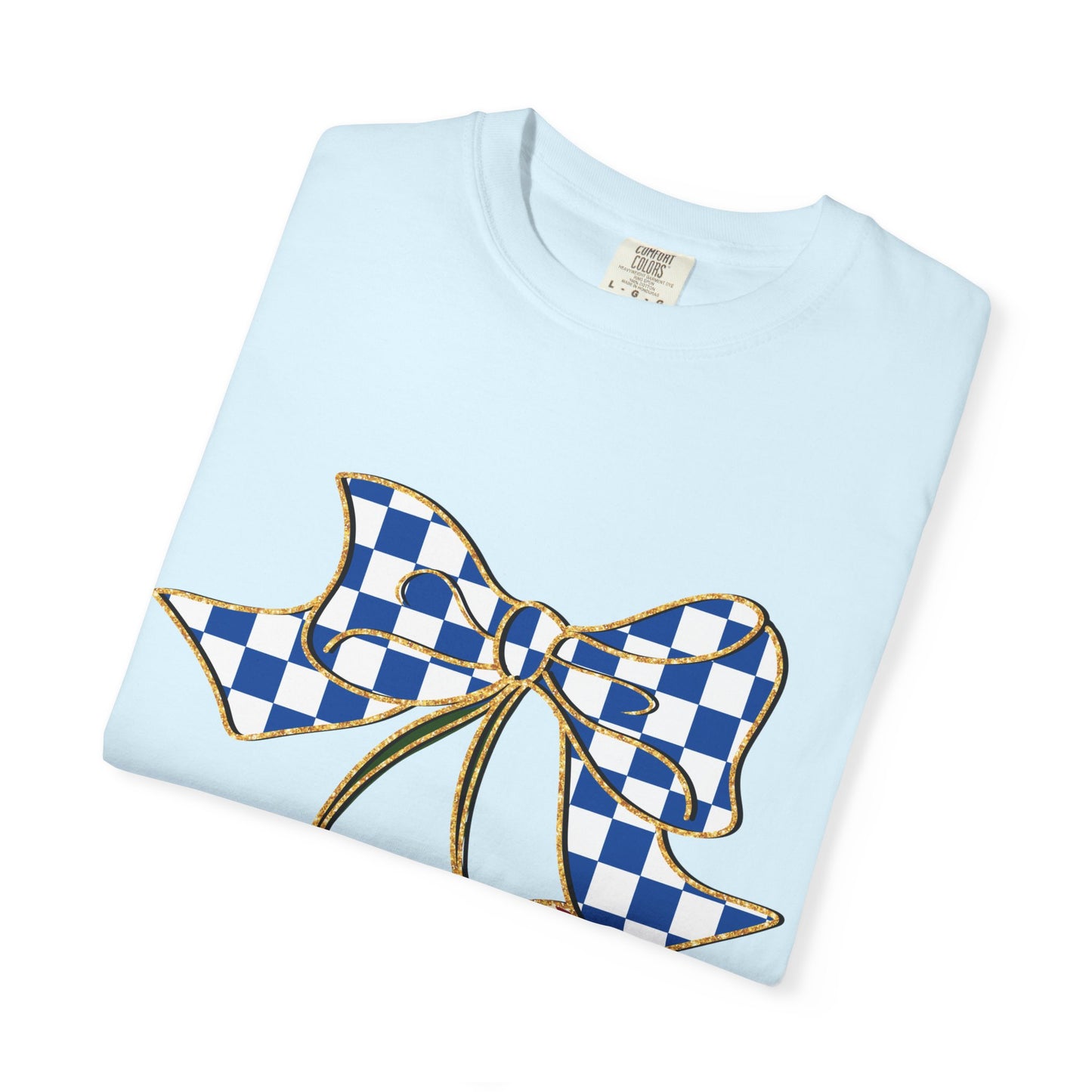 Checkered Bow Baseball Cherries T-Shirt | Sports Graphic Tee