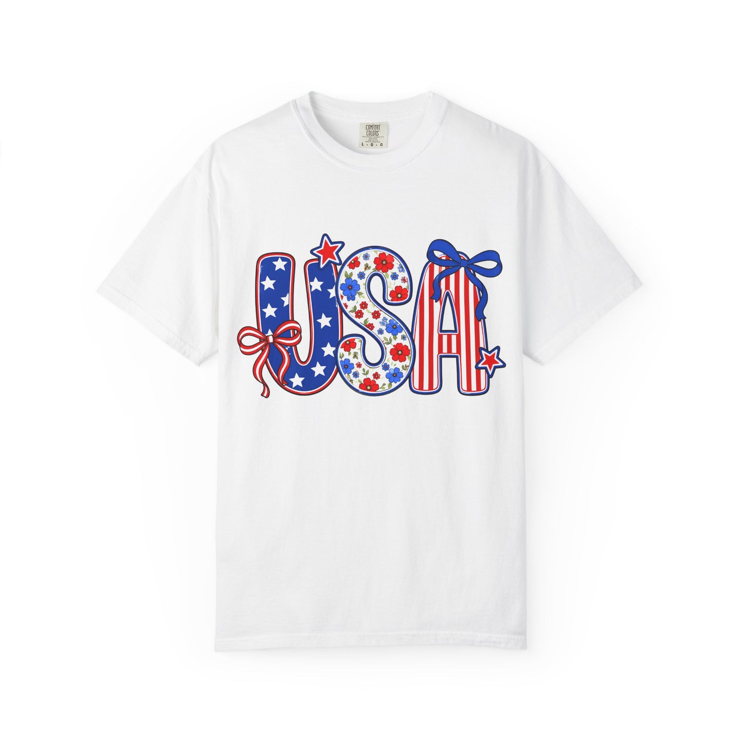 USA Patriotic T-Shirt — Red White & Blue Stars and Stripes Tee