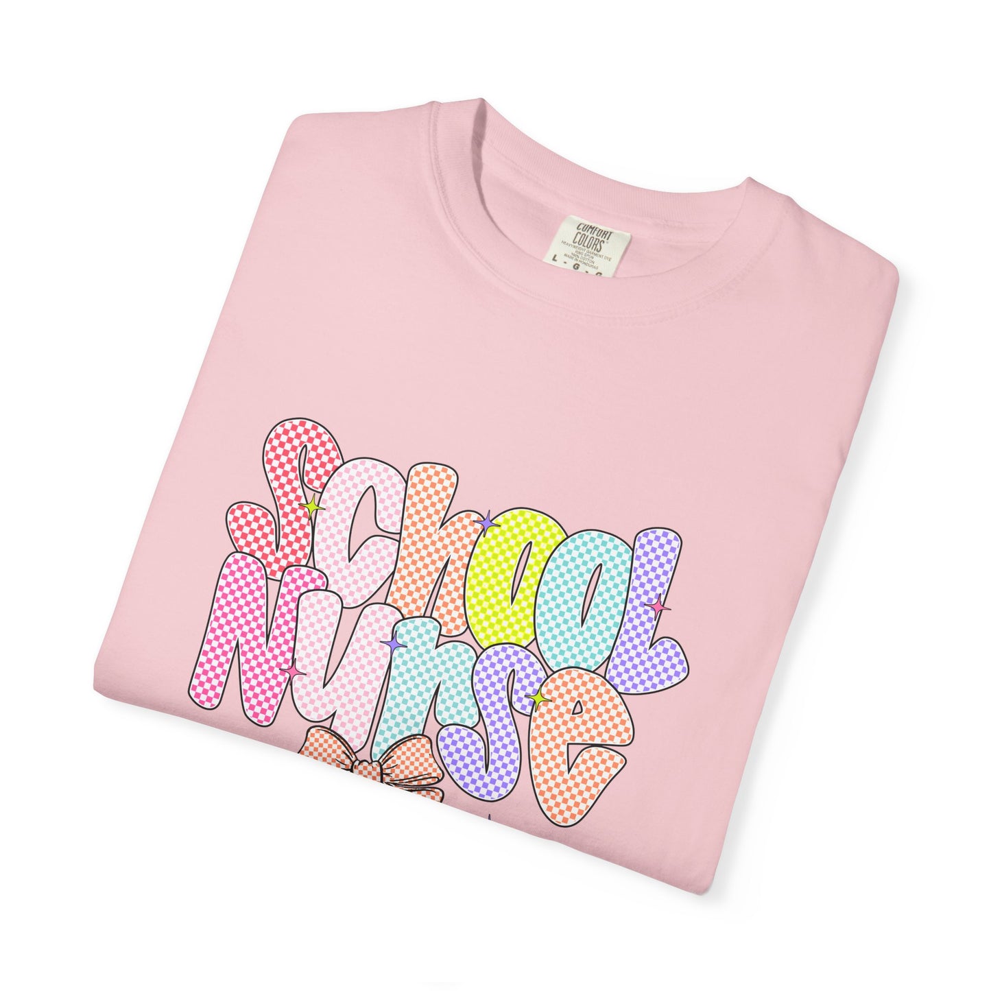 School Nurse T-Shirt — Cute Pastel Stethoscope Graphic Tee