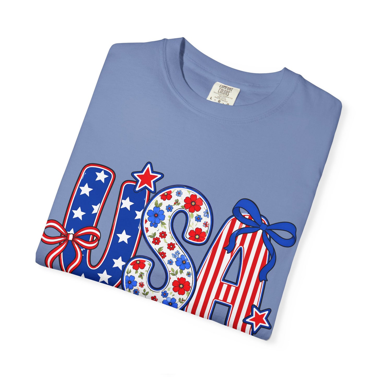 USA Patriotic T-Shirt — Red White & Blue Stars and Stripes Tee