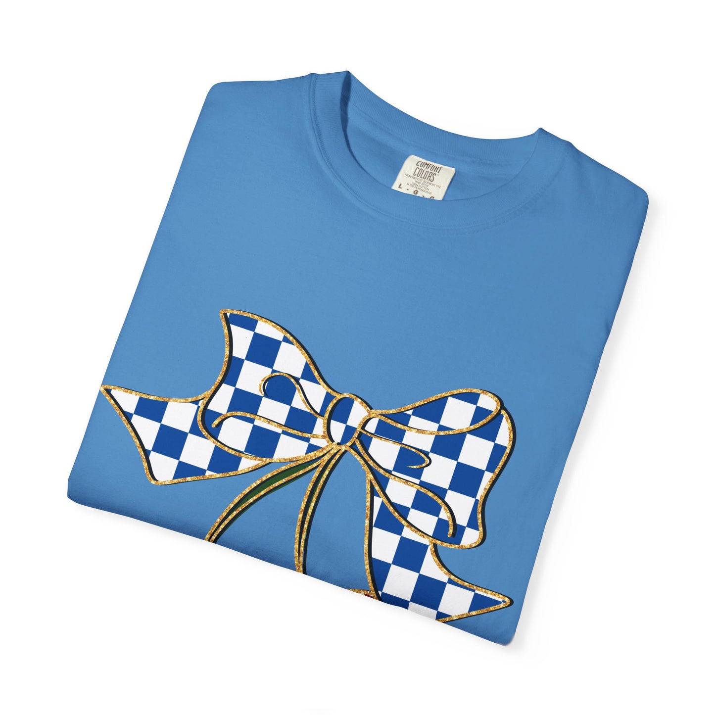 Checkered Bow Baseball Cherries T-Shirt | Sports Graphic Tee