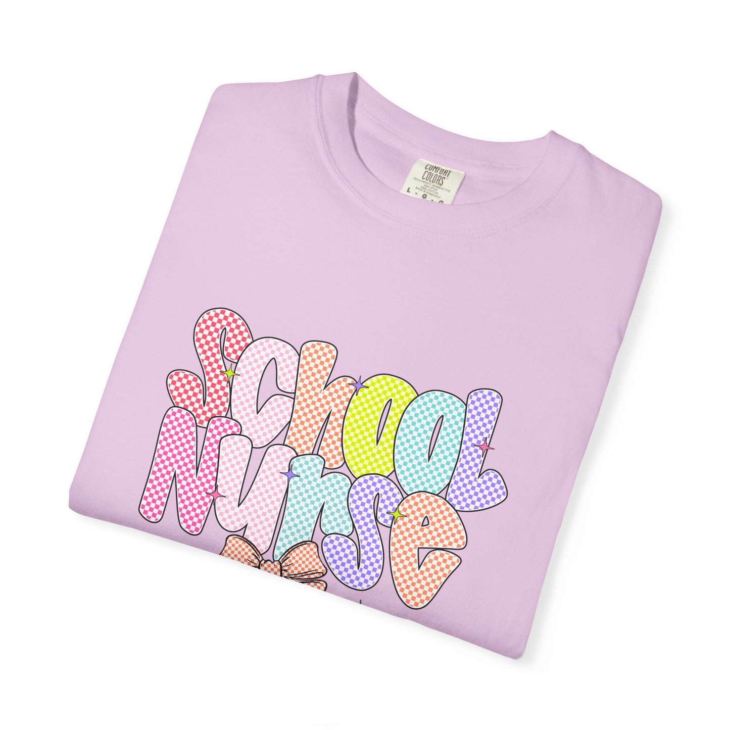 School Nurse T-Shirt — Cute Pastel Stethoscope Graphic Tee