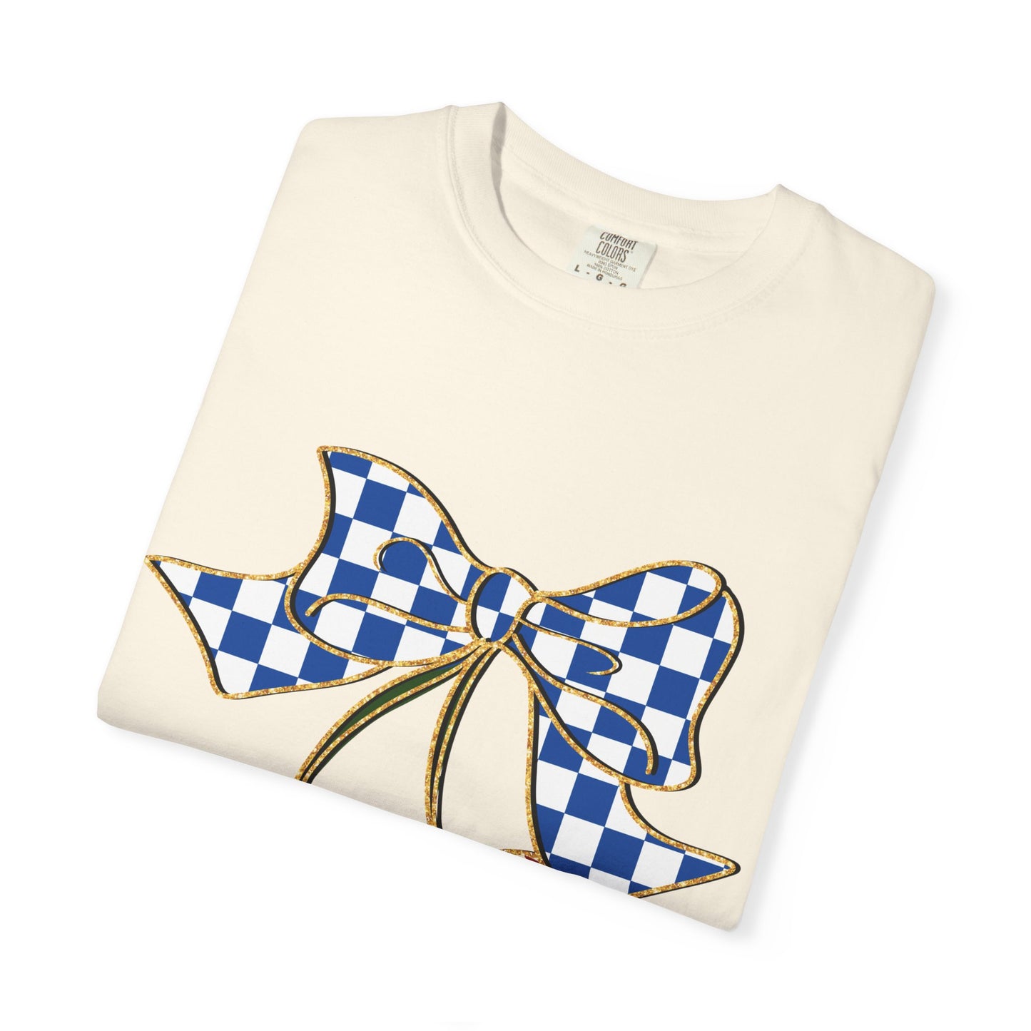 Checkered Bow Baseball Cherries T-Shirt | Sports Graphic Tee
