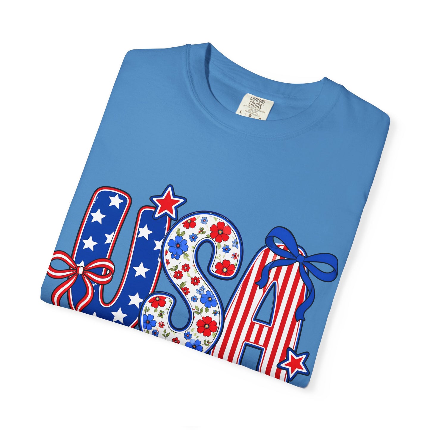 USA Patriotic T-Shirt — Red White & Blue Stars and Stripes Tee