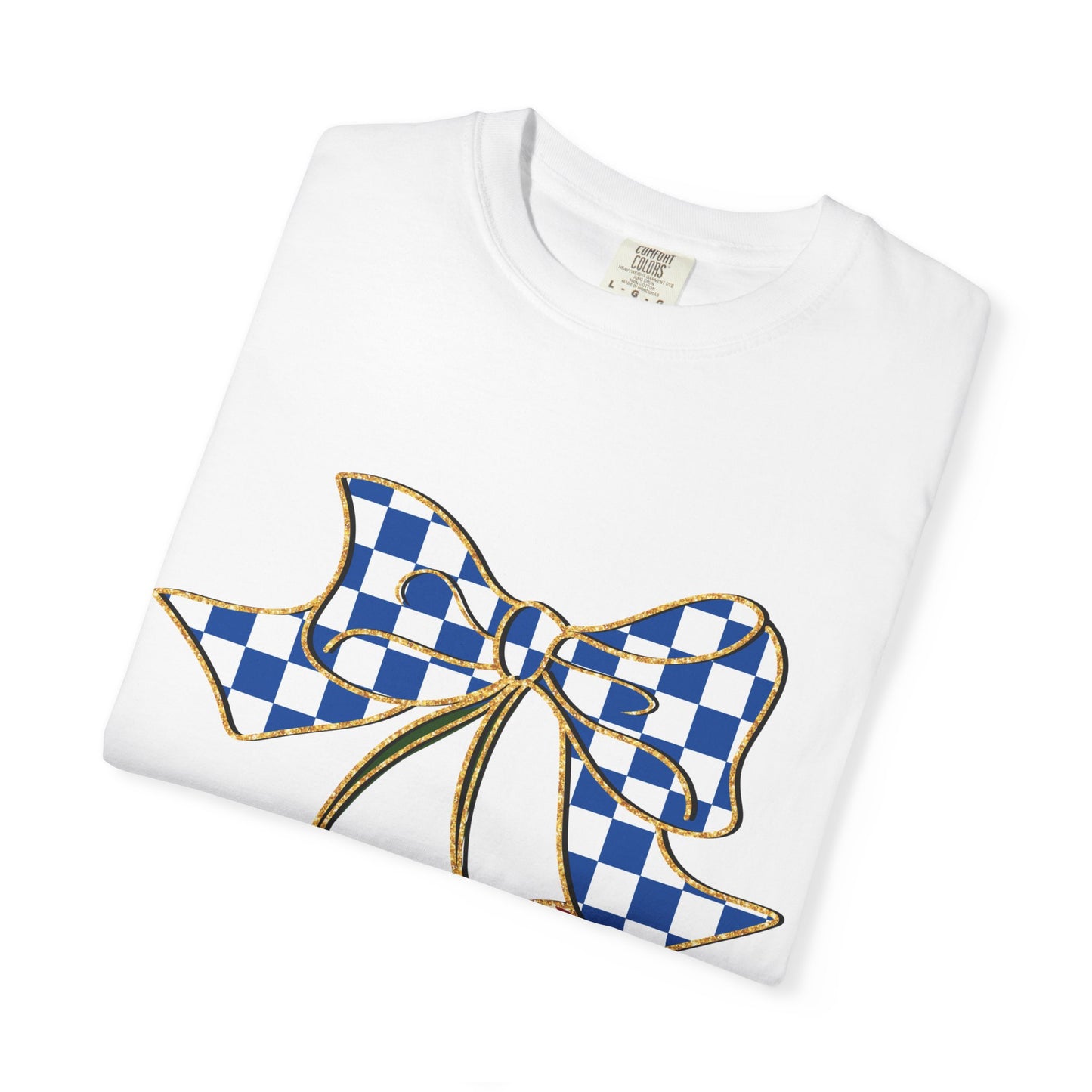 Checkered Bow Baseball Cherries T-Shirt | Sports Graphic Tee