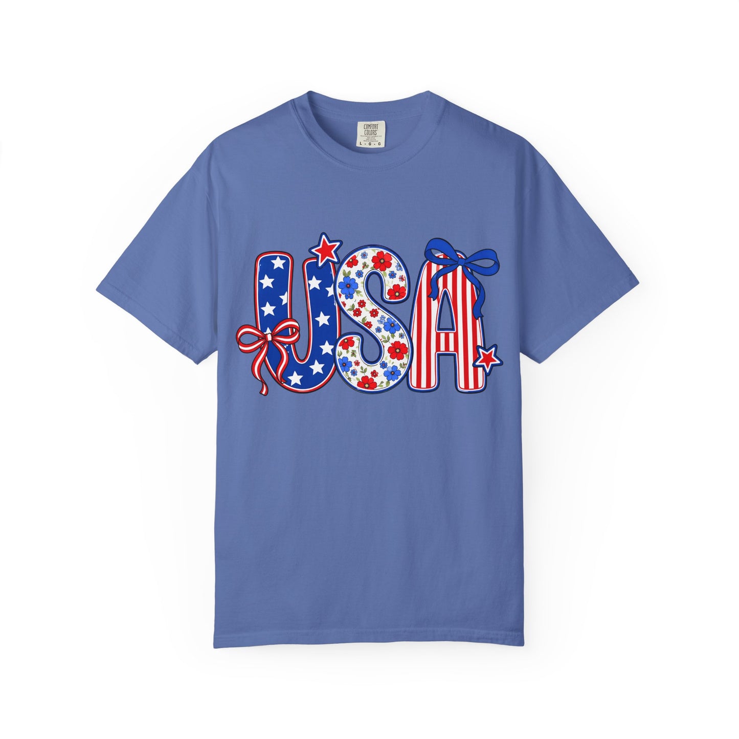 USA Patriotic T-Shirt — Red White & Blue Stars and Stripes Tee