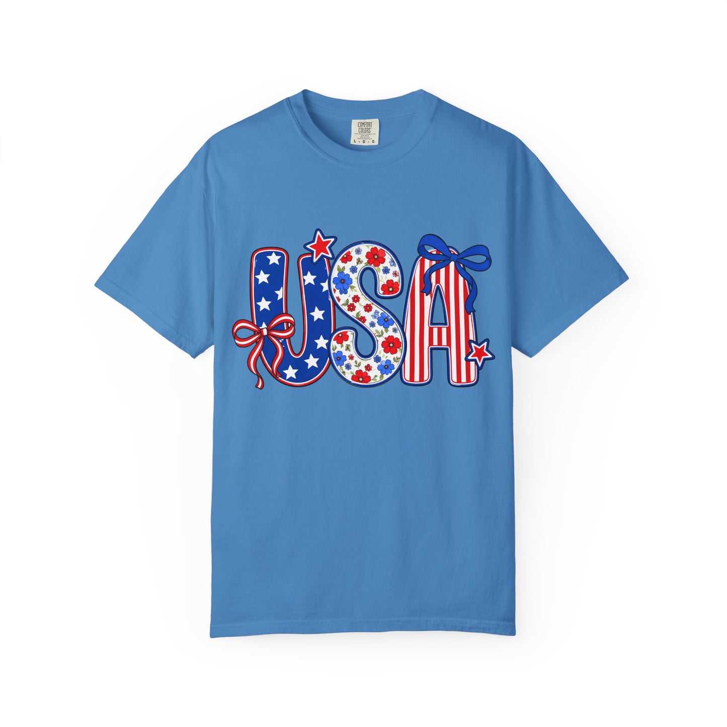 USA Patriotic T-Shirt — Red White & Blue Stars and Stripes Tee