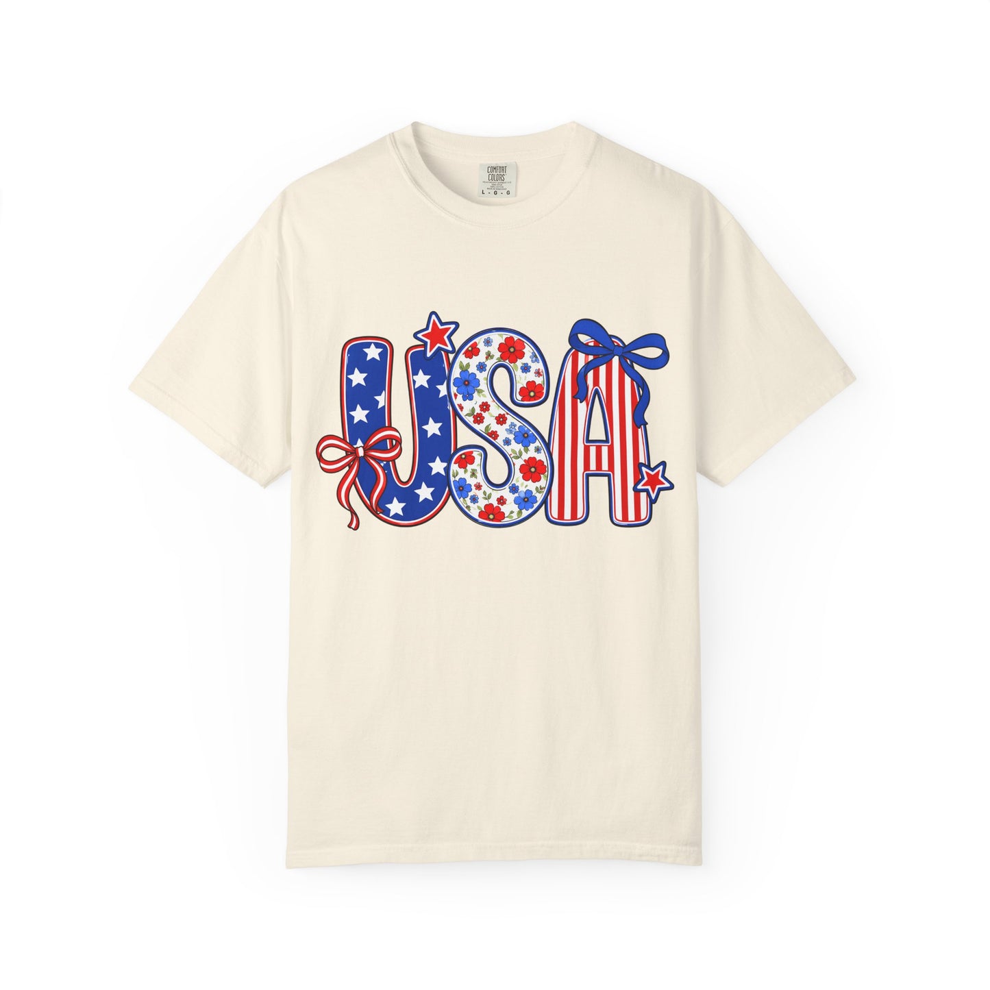 USA Patriotic T-Shirt — Red White & Blue Stars and Stripes Tee