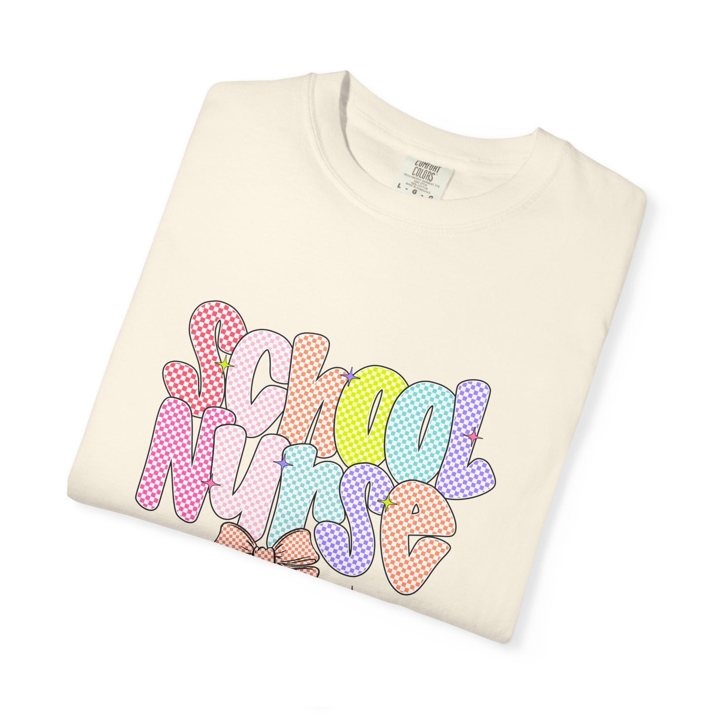 School Nurse T-Shirt — Cute Pastel Stethoscope Graphic Tee