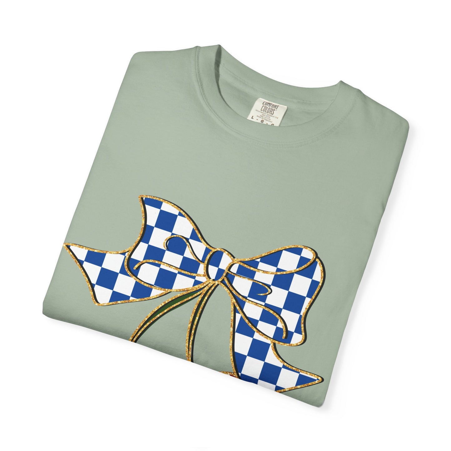 Checkered Bow Baseball Cherries T-Shirt | Sports Graphic Tee