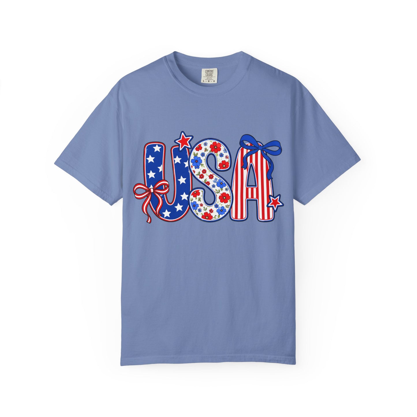 USA Patriotic T-Shirt — Red White & Blue Stars and Stripes Tee