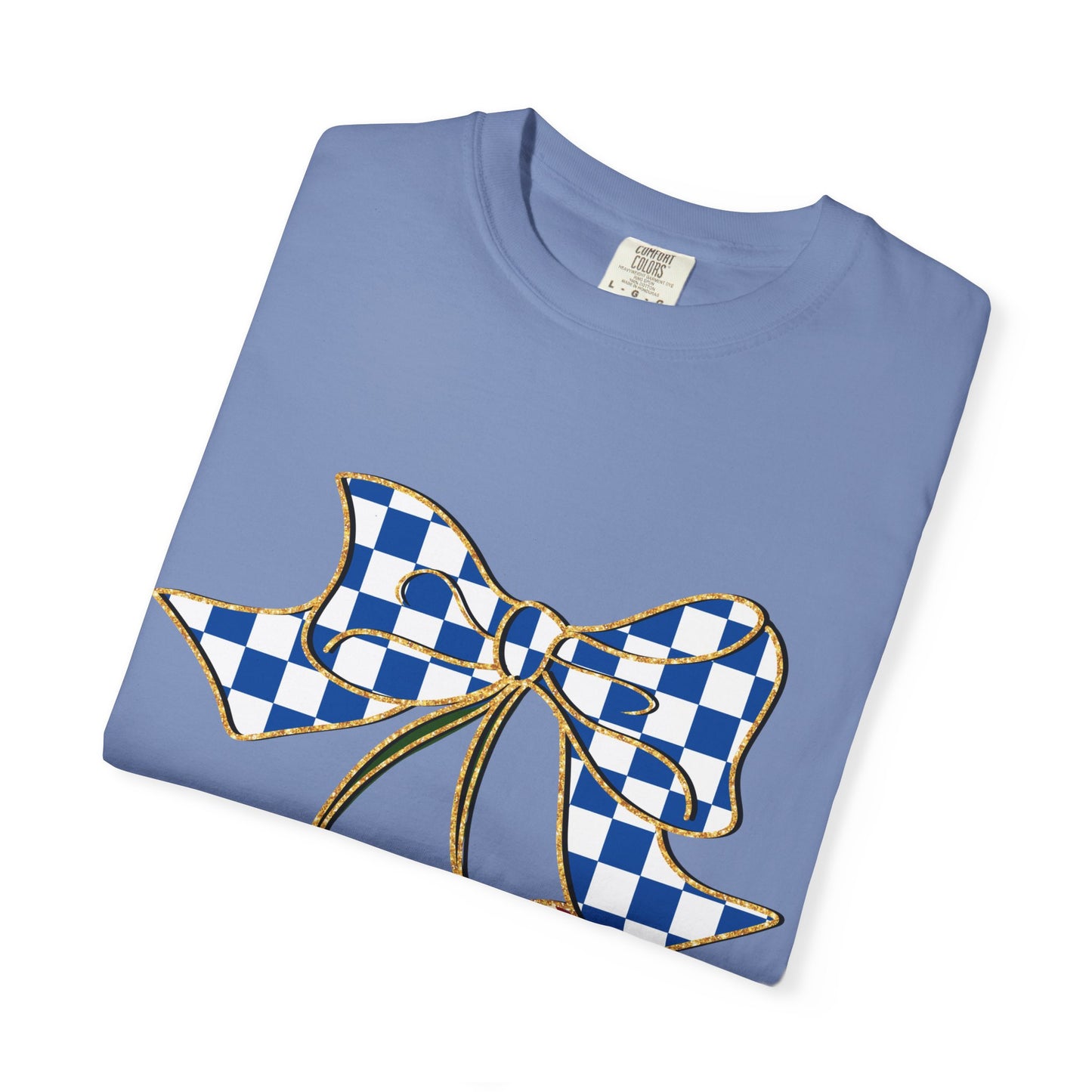 Checkered Bow Baseball Cherries T-Shirt | Sports Graphic Tee