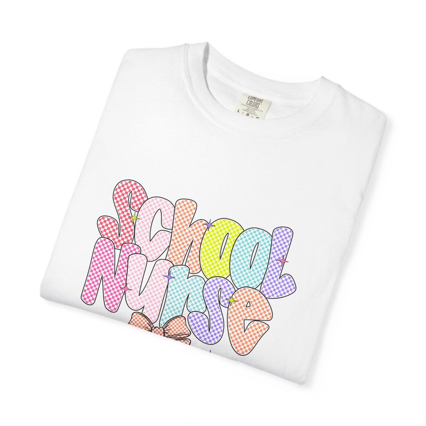 School Nurse T-Shirt — Cute Pastel Stethoscope Graphic Tee