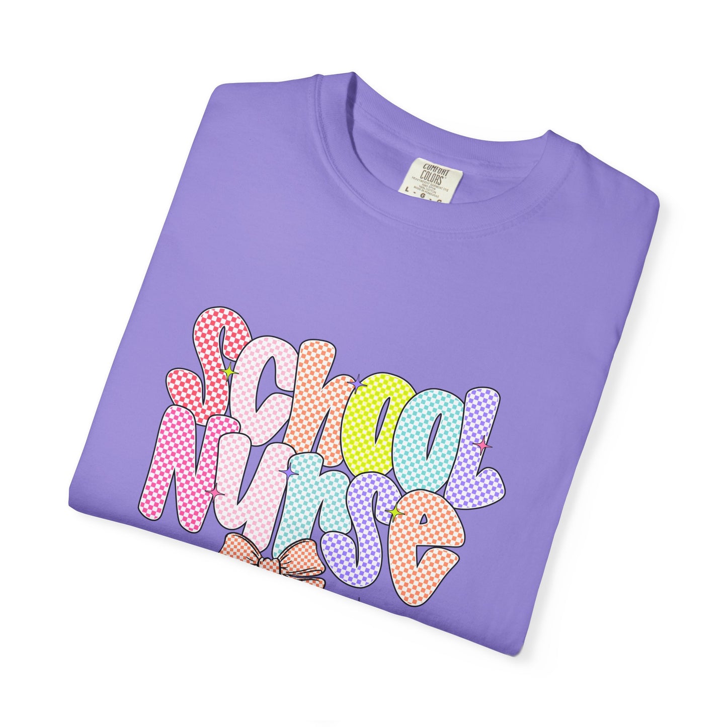 School Nurse T-Shirt — Cute Pastel Stethoscope Graphic Tee