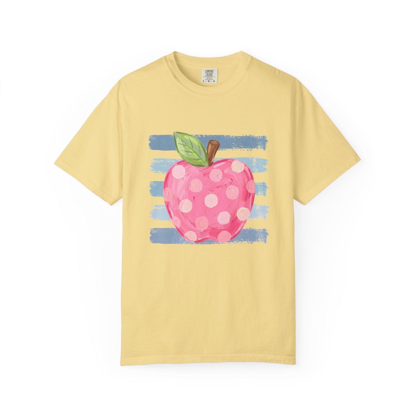 Polka Dot Apple T-Shirt — Whimsical Teacher & Back-to-School Tee