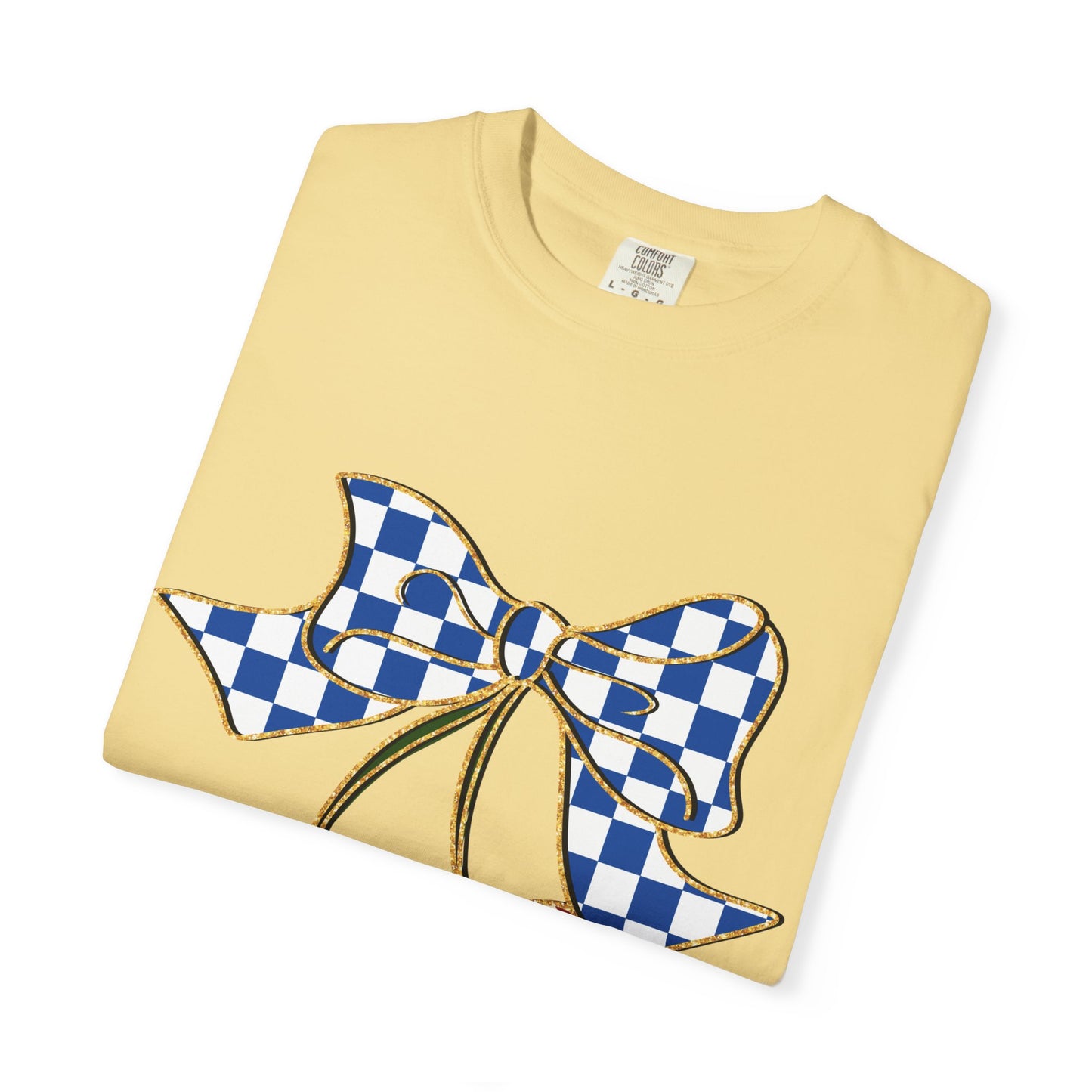 Checkered Bow Baseball Cherries T-Shirt | Sports Graphic Tee