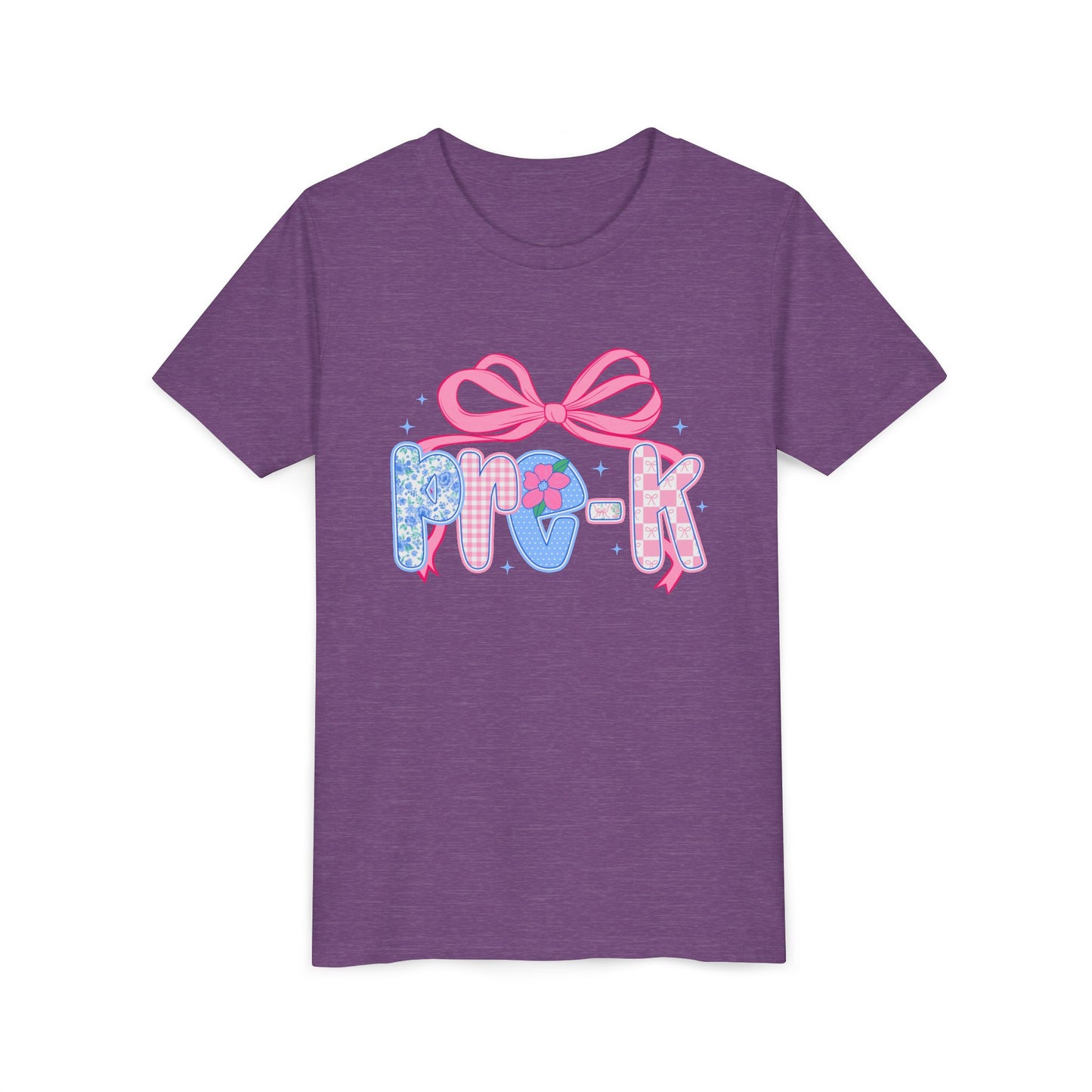 Youth Tee — Pink Bow Pastel Graphic Kids T-Shirt