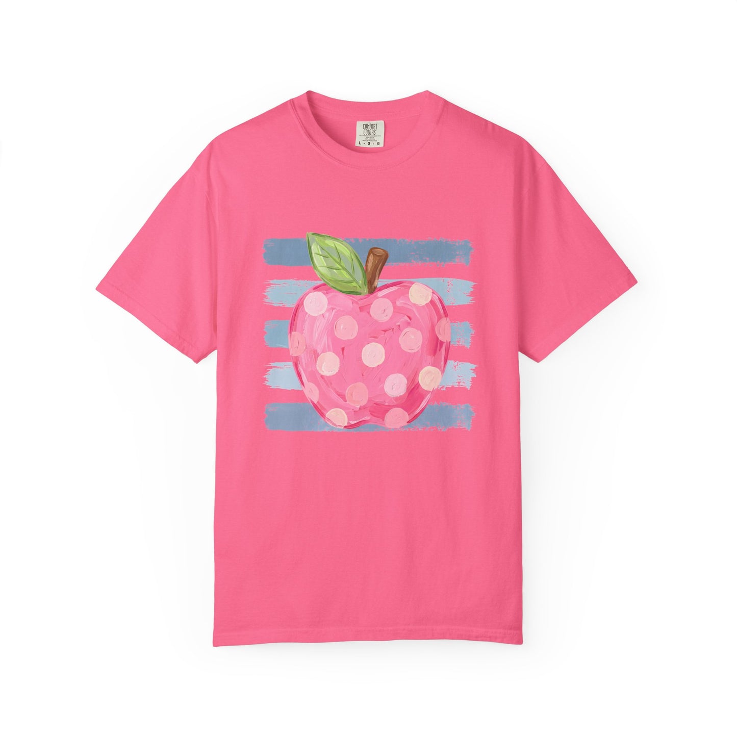 Polka Dot Apple T-Shirt — Whimsical Teacher & Back-to-School Tee