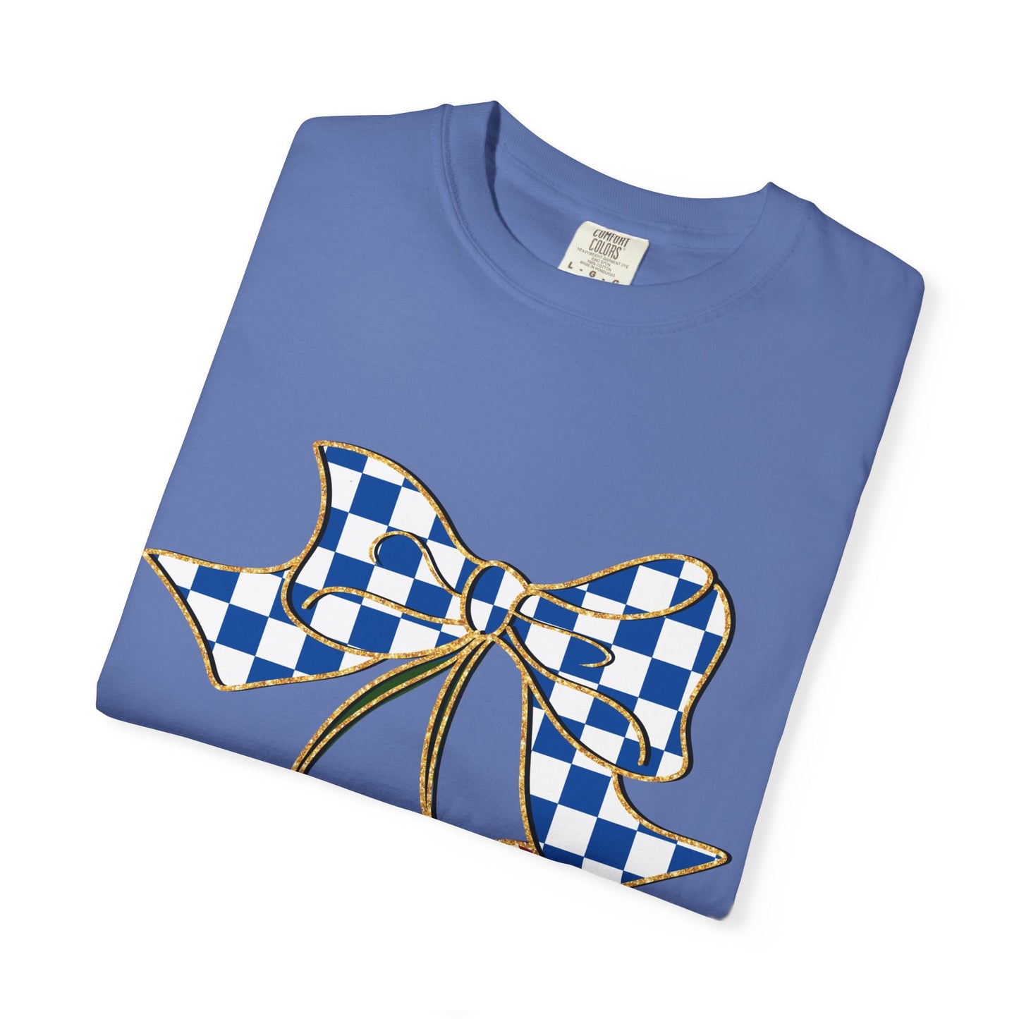 Checkered Bow Baseball Cherries T-Shirt | Sports Graphic Tee