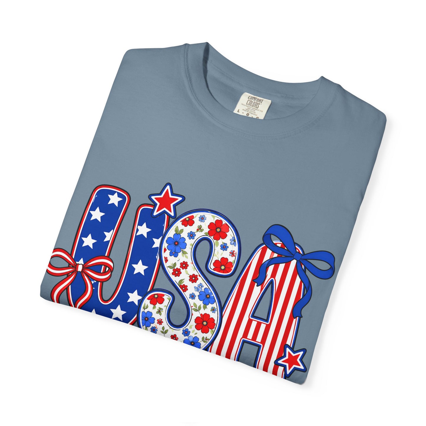 USA Patriotic T-Shirt — Red White & Blue Stars and Stripes Tee