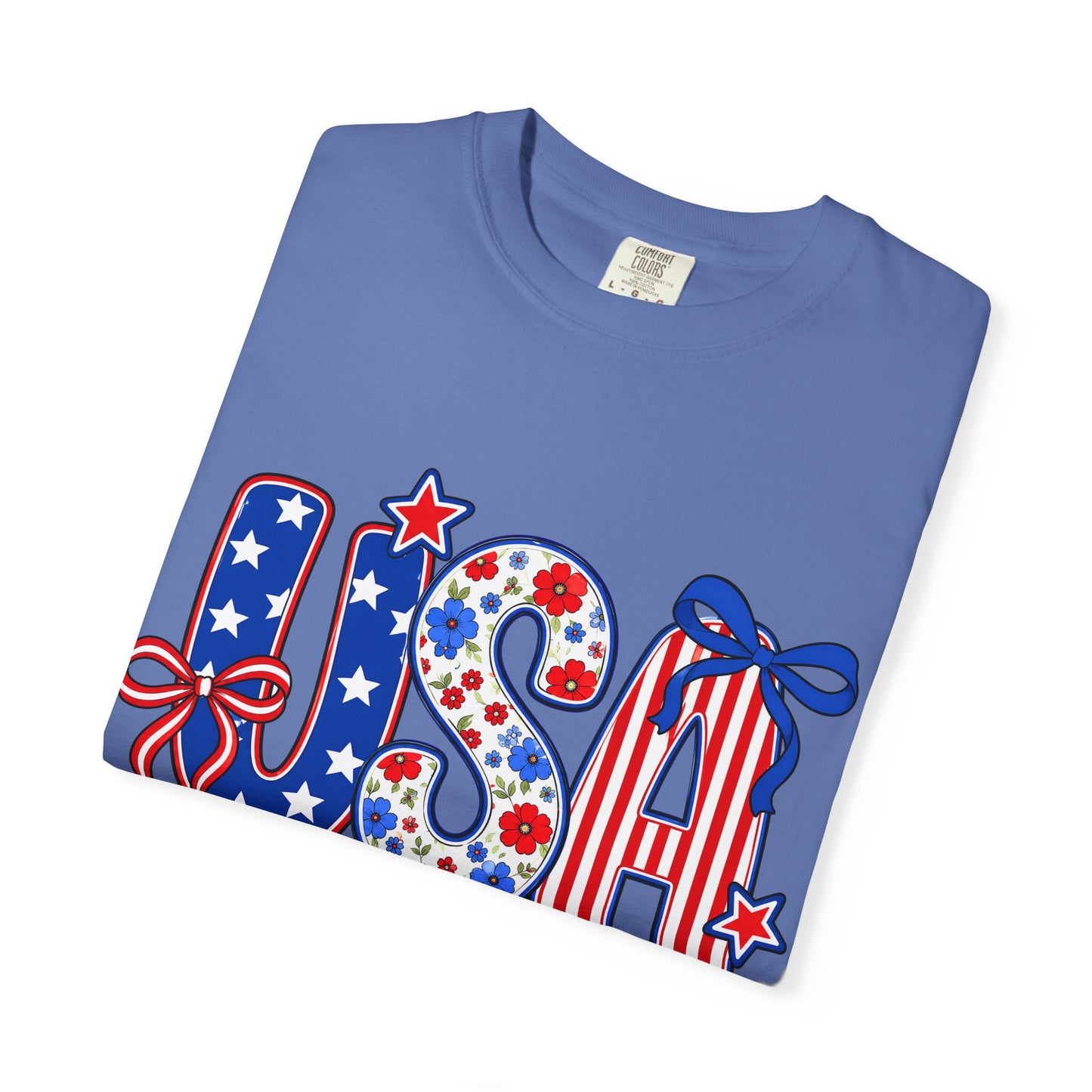 USA Patriotic T-Shirt — Red White & Blue Stars and Stripes Tee
