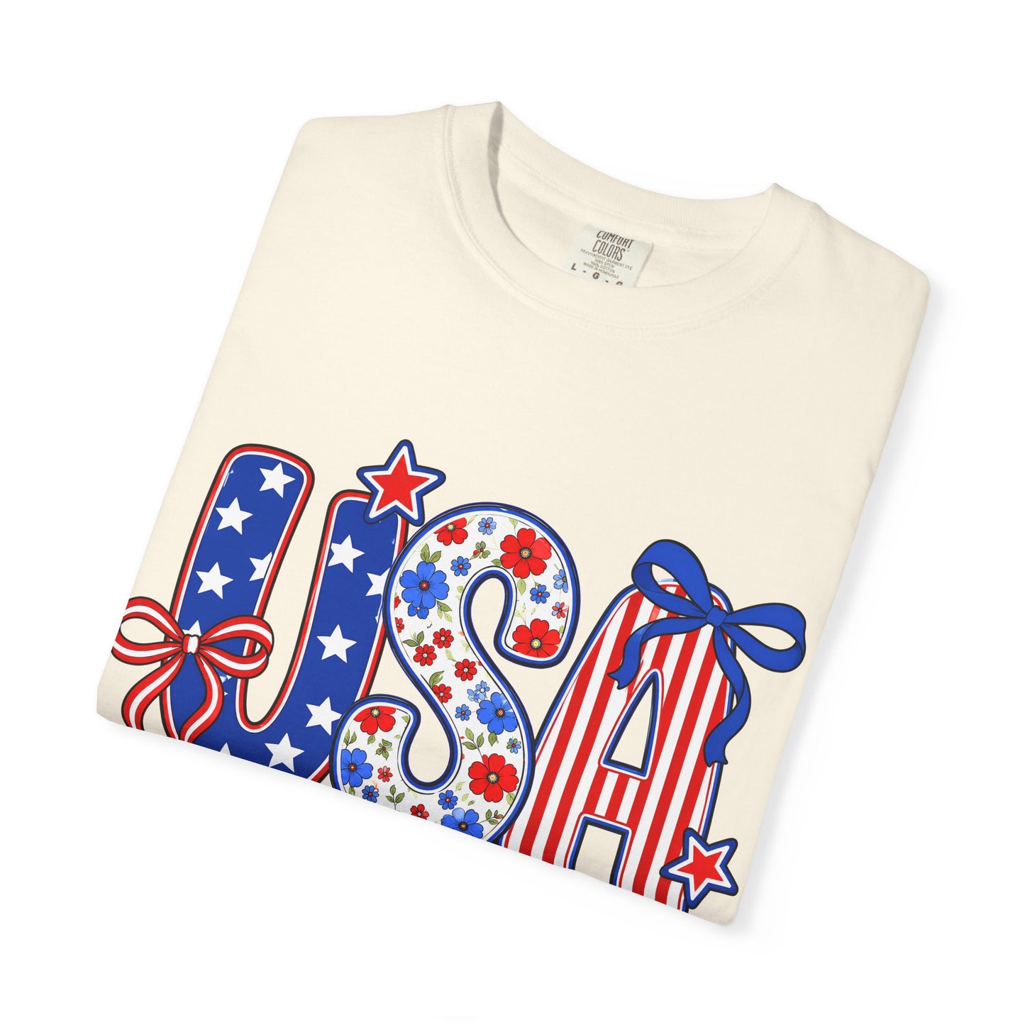 USA Patriotic T-Shirt — Red White & Blue Stars and Stripes Tee