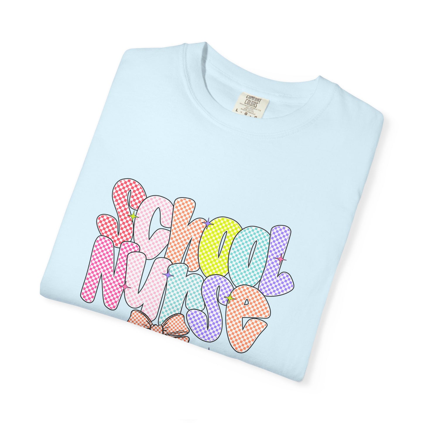 School Nurse T-Shirt — Cute Pastel Stethoscope Graphic Tee