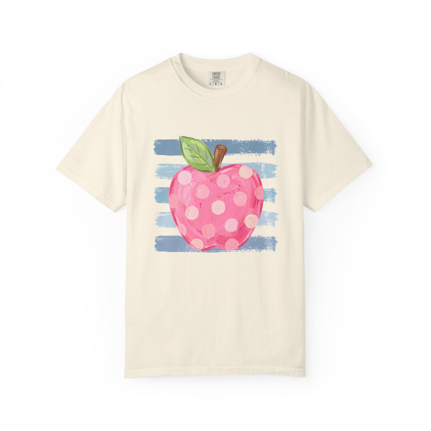 Polka Dot Apple T-Shirt — Whimsical Teacher & Back-to-School Tee