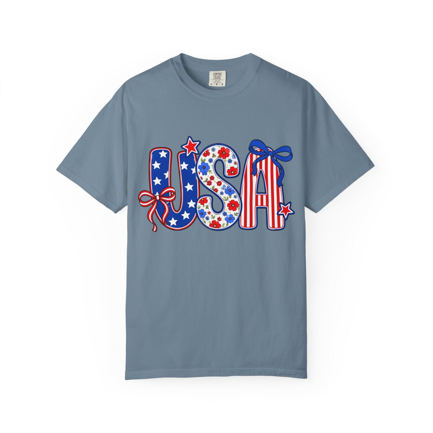 USA Patriotic T-Shirt — Red White & Blue Stars and Stripes Tee