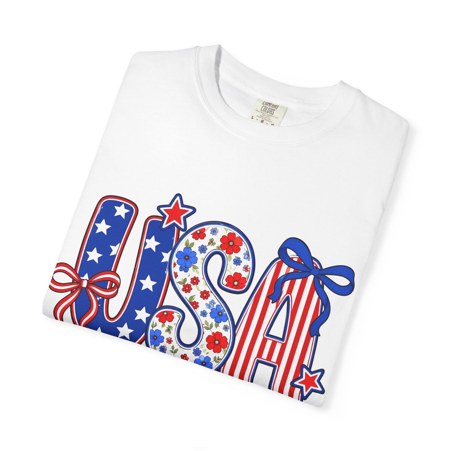 USA Patriotic T-Shirt — Red White & Blue Stars and Stripes Tee