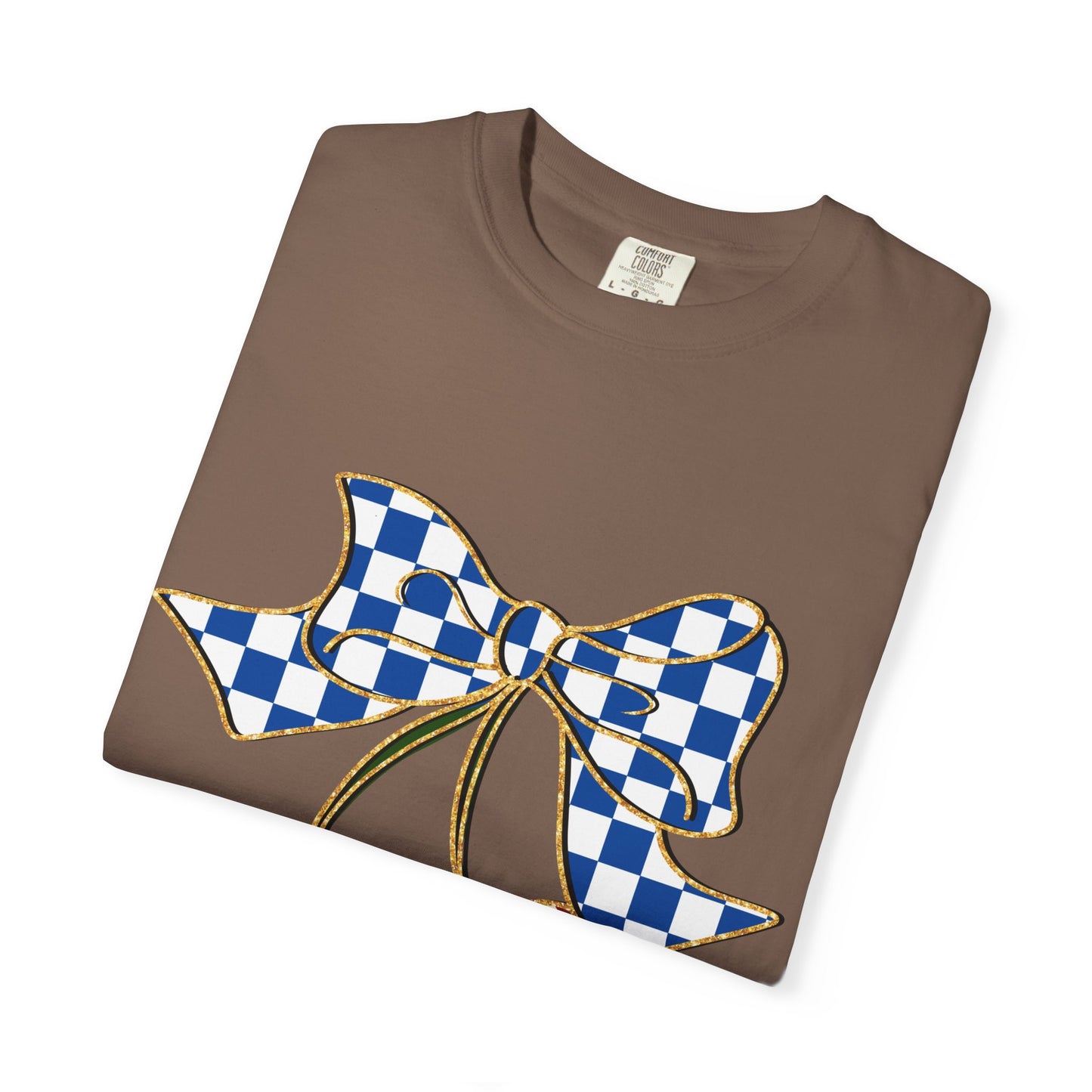 Checkered Bow Baseball Cherries T-Shirt | Sports Graphic Tee